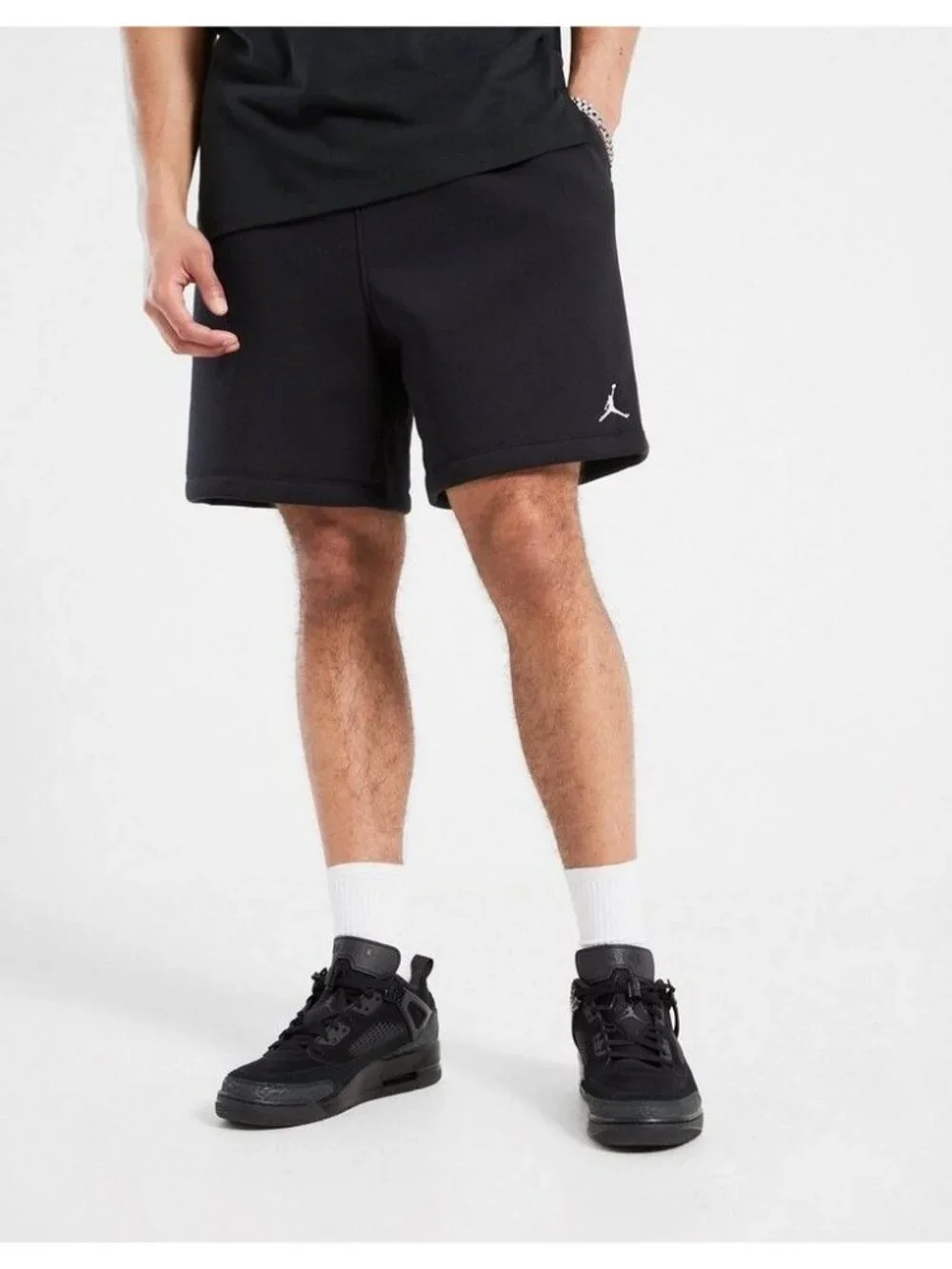 Nike Men's Jordan Brooklyn Essential Fleece Shorts Black Size L NEW WITH TAGS!